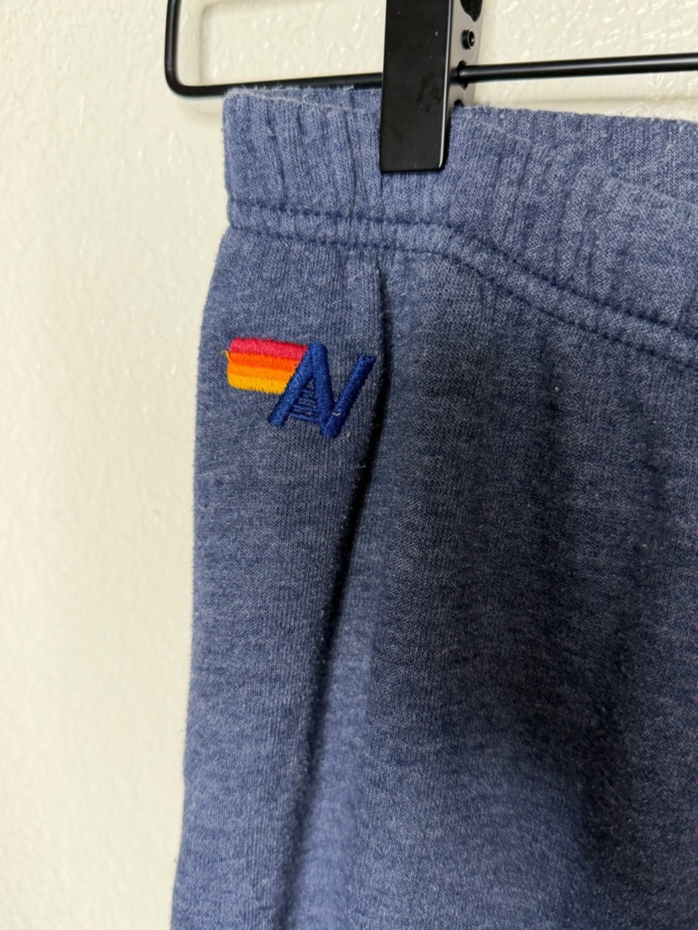Aviator Nation 5 Stripe Sweatpant Heather Navy Size Medium - Picture 4 of 8